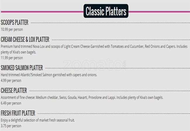 Menu of Kiva’s Restaurant & Bakery photo8