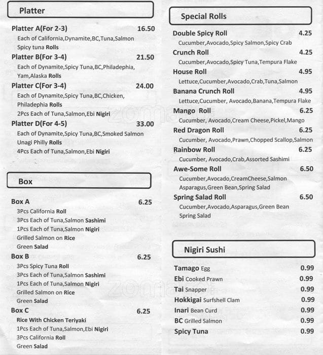 Menu of Momo Sushi photo3