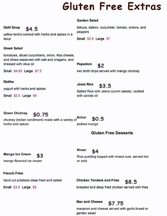 Menu of Indian Village Eatery photo3