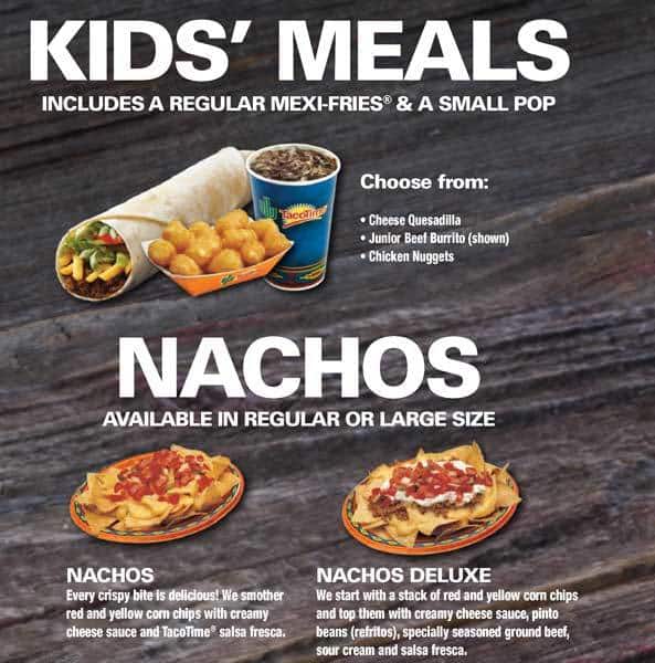 Menu of Taco Time photo6