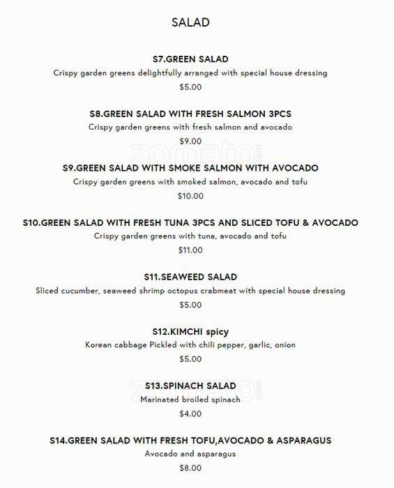 Menu of Yumei Sushi photo6