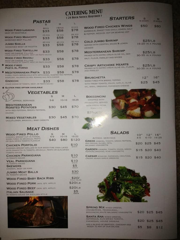Menu of Santa Ana Pizzeria and Bistro photo3