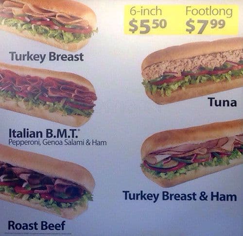 Menu of Subway photo6