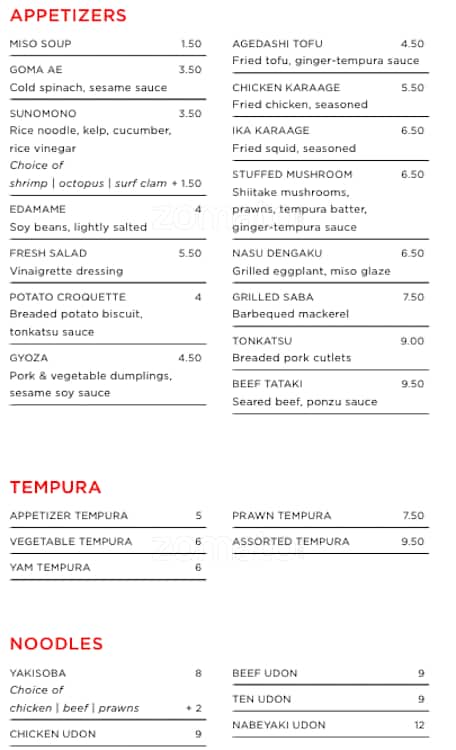 Menu of Kisoji Japanese Kitchen photo2