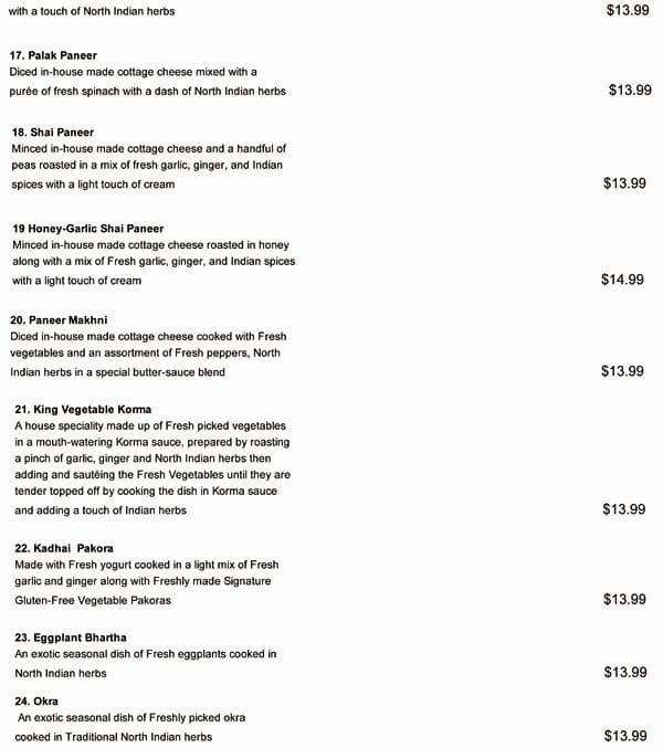 Menu of King Mahal Restaurant photo4