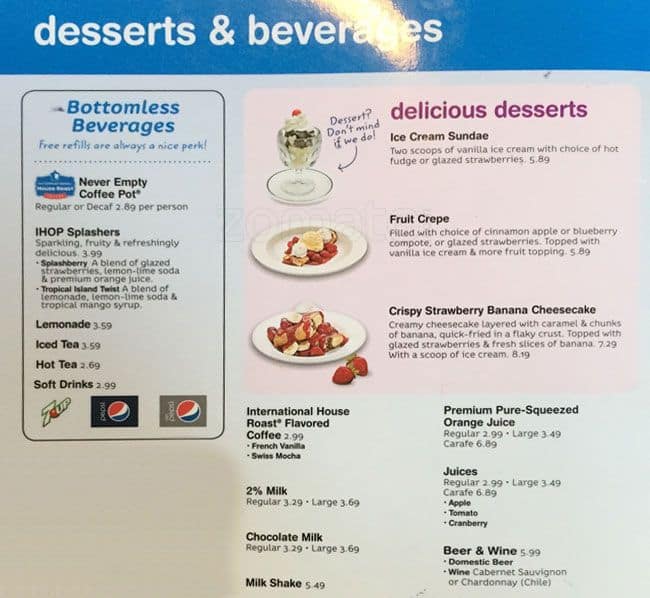Menu of IHOP photo16