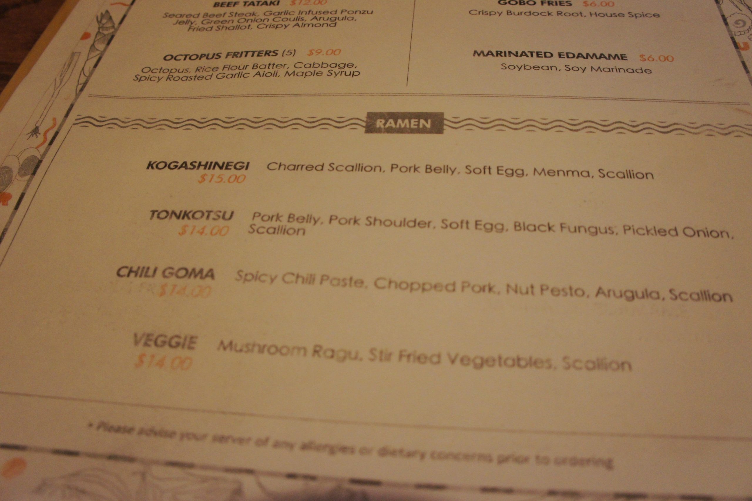 Menu of Nudoru Ramen Bar photo2