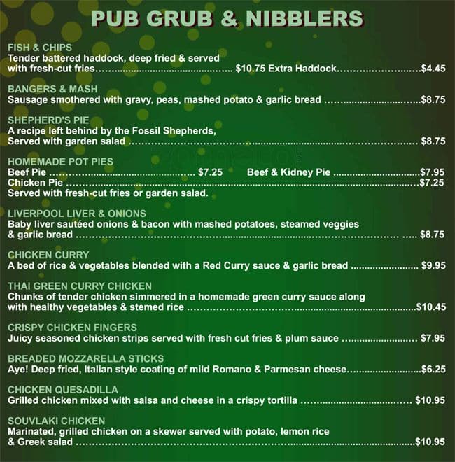 Menu of The Fossil & Haggis photo9