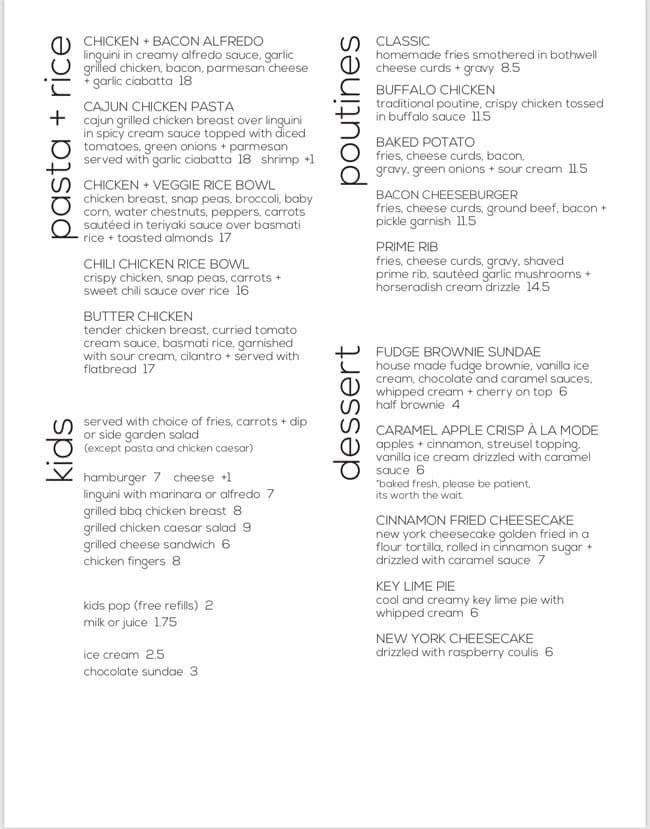 Menu of Jonesy’s Restaurant + Lounge photo4