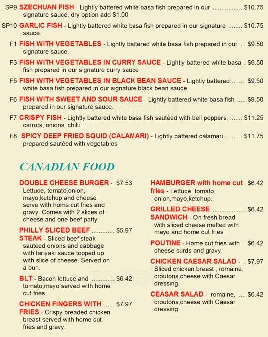 Menu of Shangri-La Bar & Grill photo9