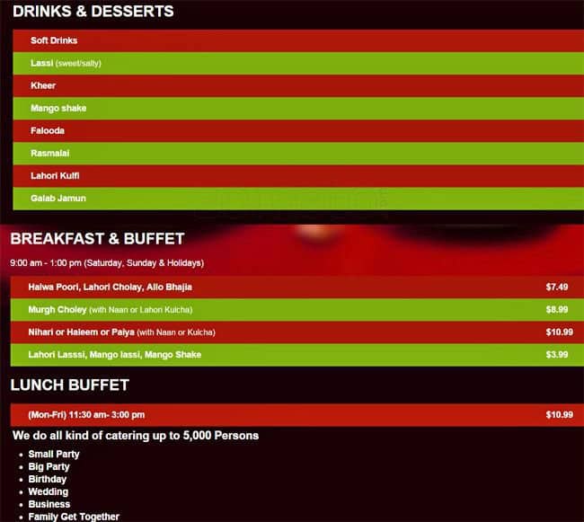 Menu of Shaheen Tikka & Kabab photo8