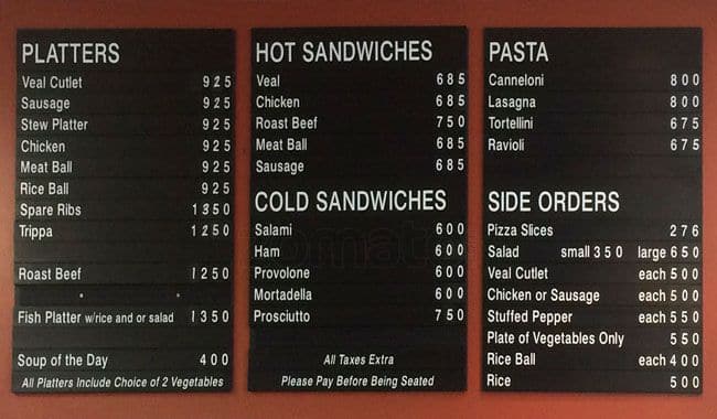 Menu of Nino D’Aversa Bakery photo6