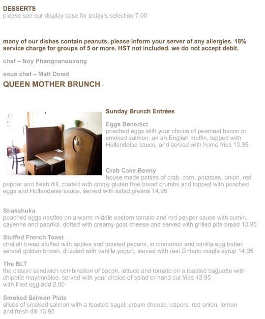 Menu of Queen Mother Cafe photo4