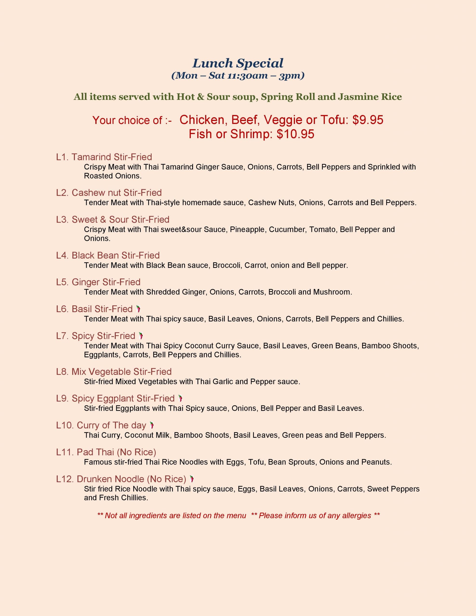 Menu of Thai Tamarind photo7