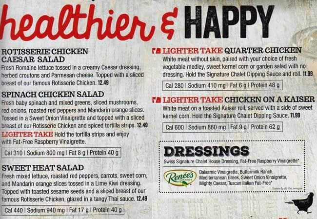 Menu of Swiss Chalet photo7