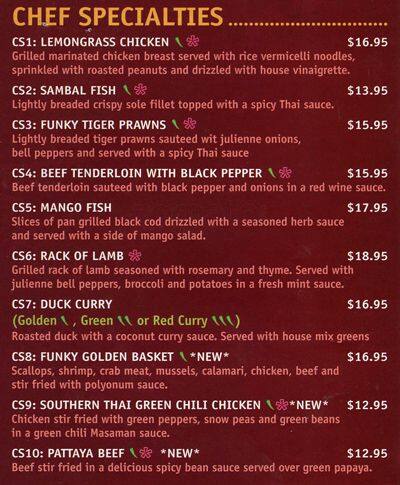 Menu of Funky Thai 2 Go photo8