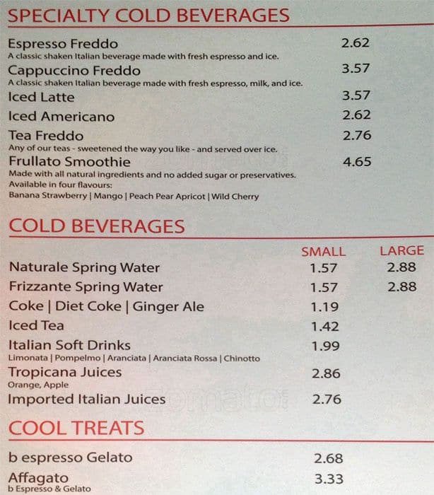 Menu of B Espresso Bar photo3