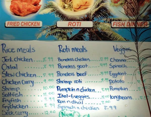 Menu of Indira’s Caribbean Spot photo3