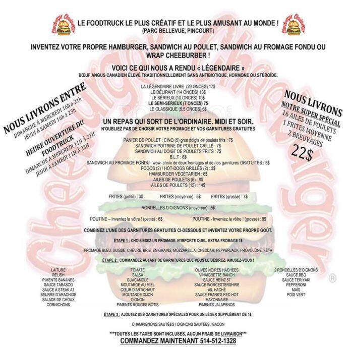 Menu of Cheeseburger Cheeburger Mobile photo2