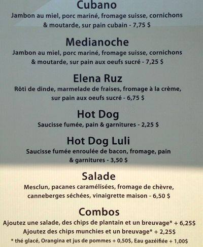 Menu of Chez Luli photo2