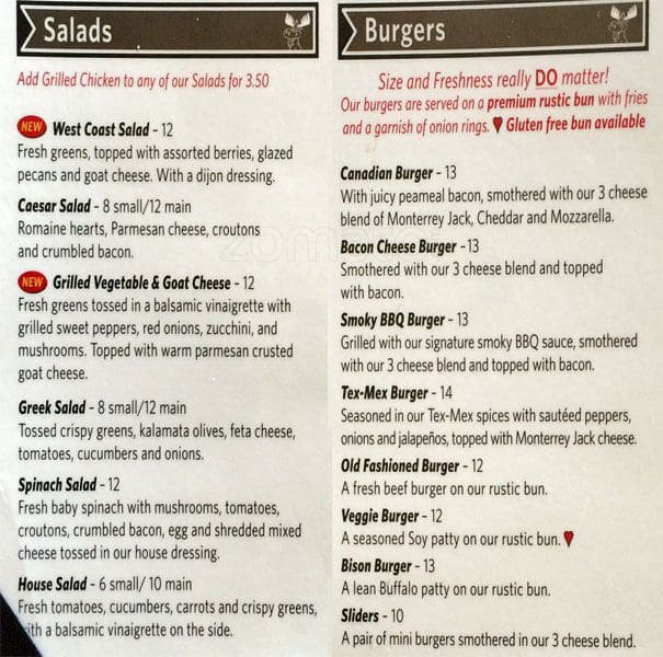 Menu of The Moose and Barrel photo13