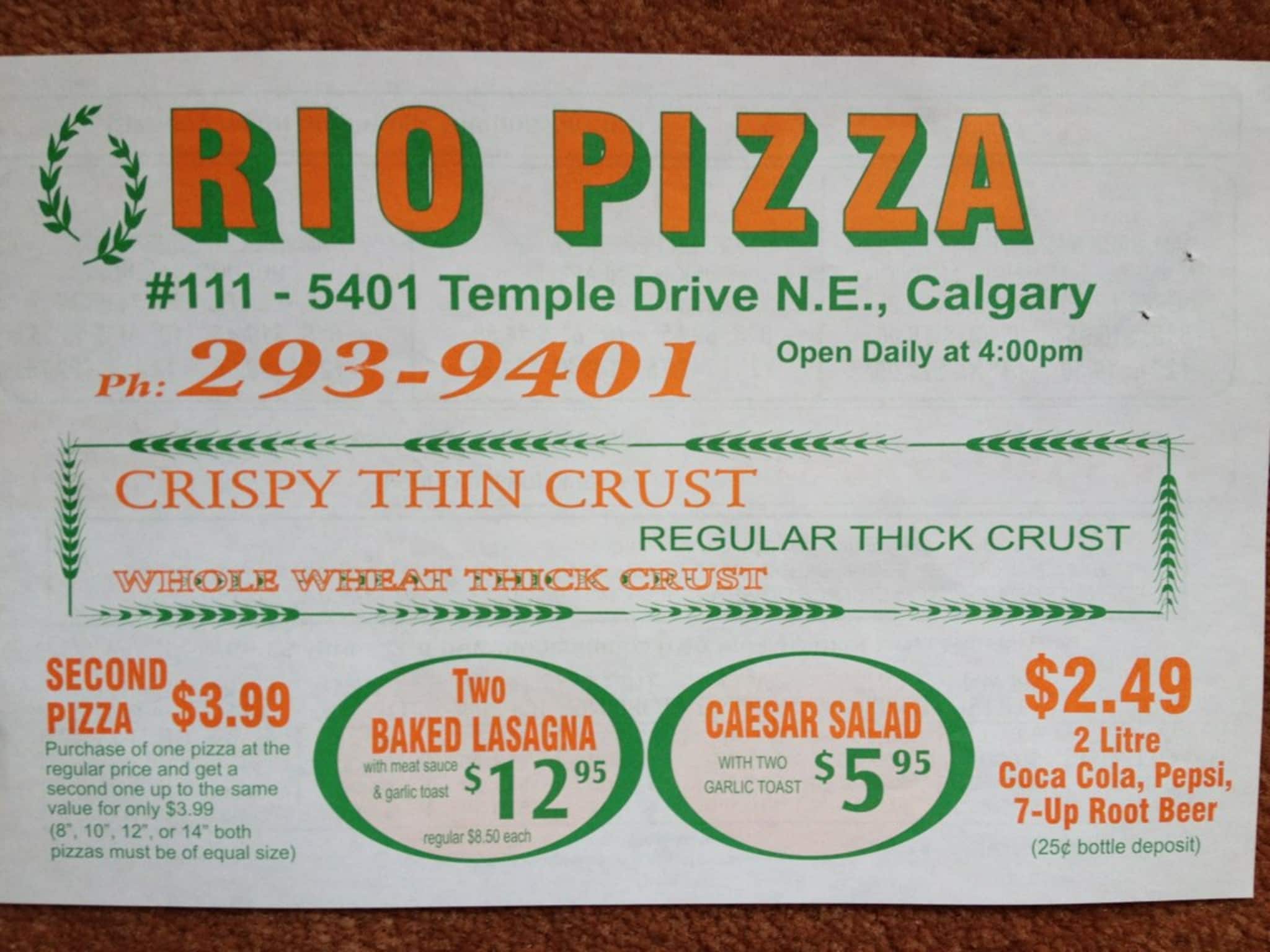 Menu of Rio Pizza photo3