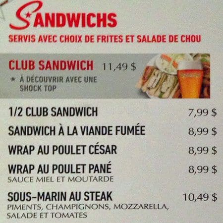 Menu of La Drave photo3