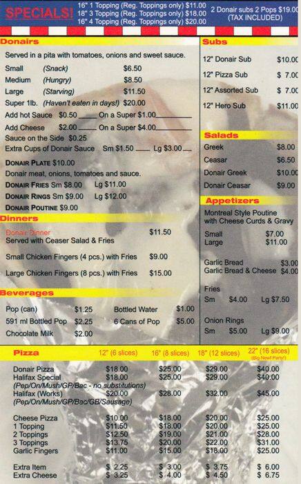Menu of Halifax Donair photo5