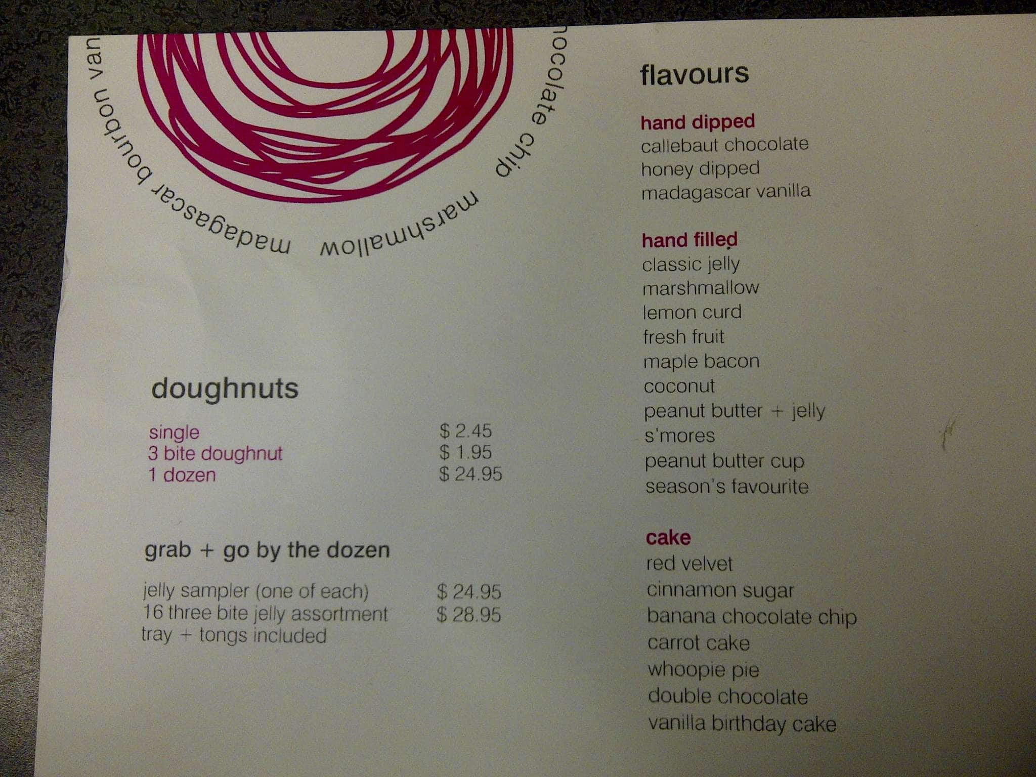 Menu of Jelly Modern Doughnuts photo2