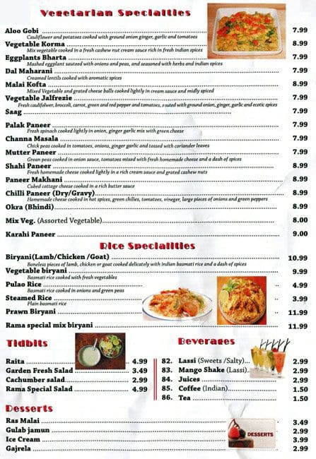 Menu of Rama Sweets & Restaurant photo4