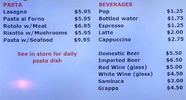 Menu of Leone Fine Foods photo3