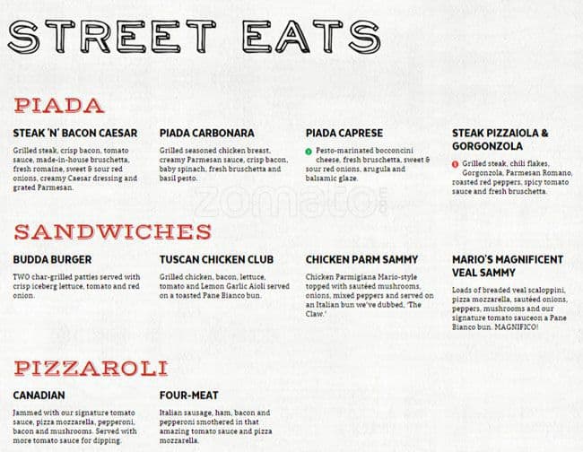 Menu of East Side Mario’s photo8