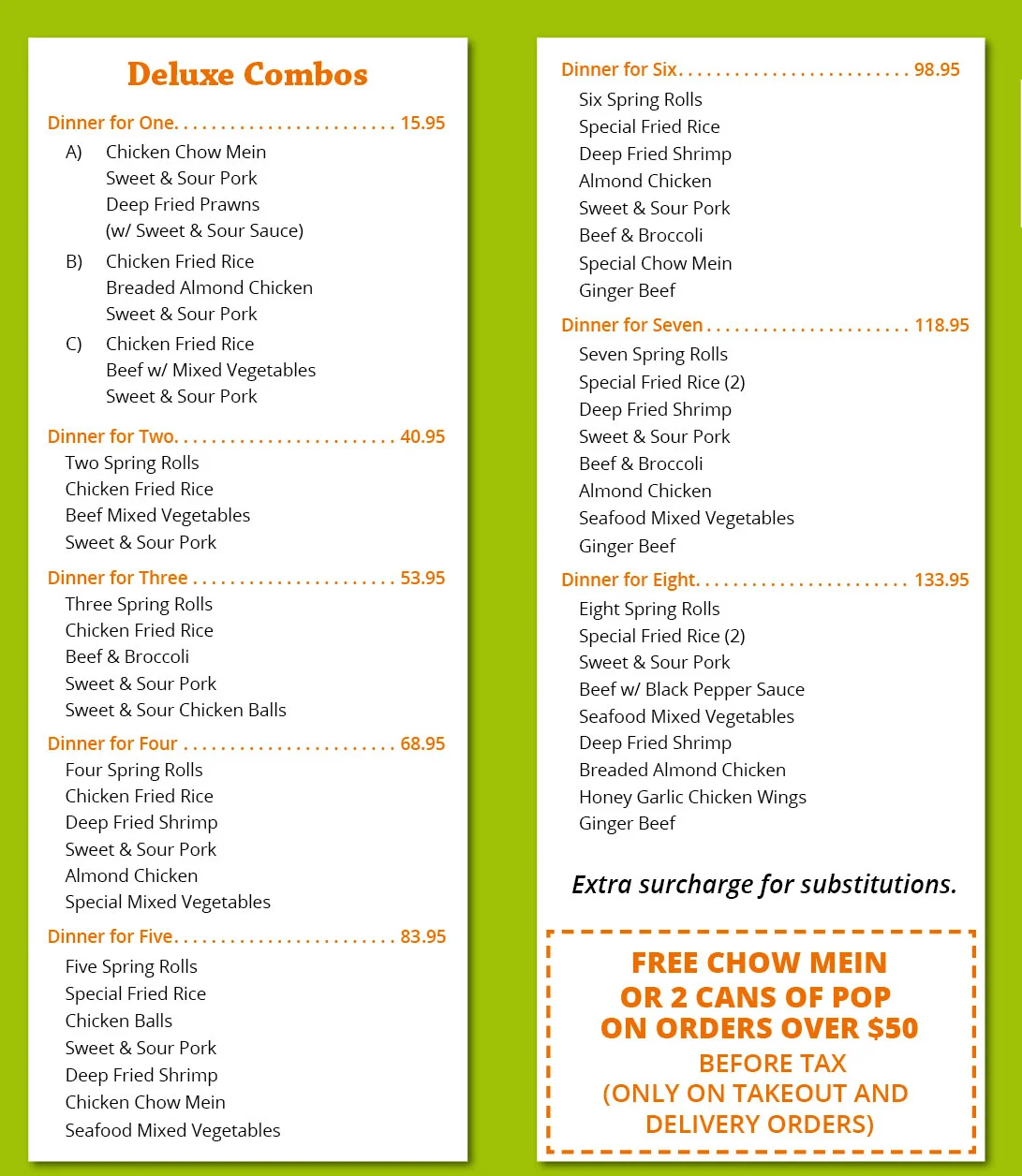 Menu of Penticton Buffet photo4