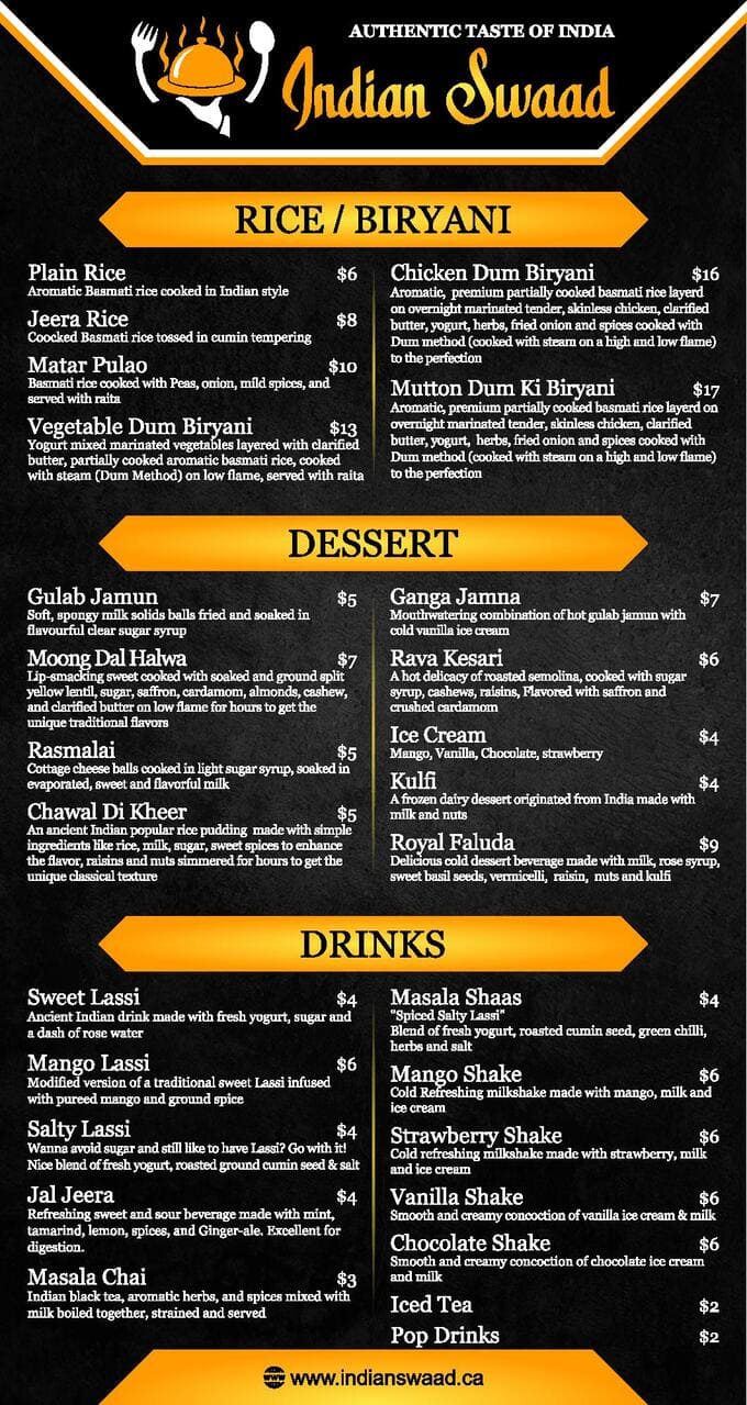 Menu of Indian Swaad photo2