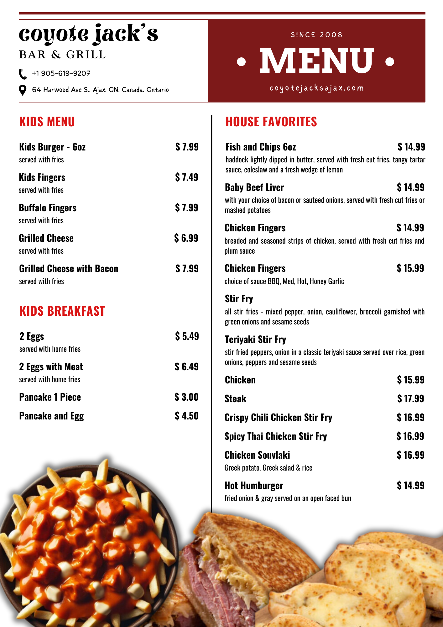 Menu of Coyote Jack’s Bar and Grill photo4